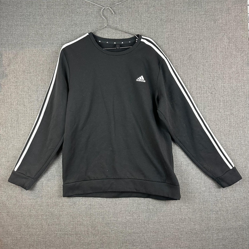 Adidas Sweatshirt Mens Extra Large Black White Crewneck Pullover Primegreen‎ XL